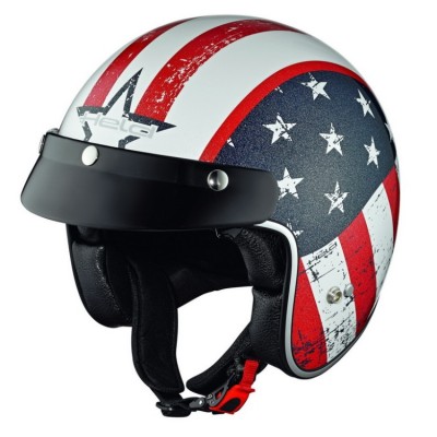 Held BLACK BOB klasická jet helma US-Flag bílá vel.S